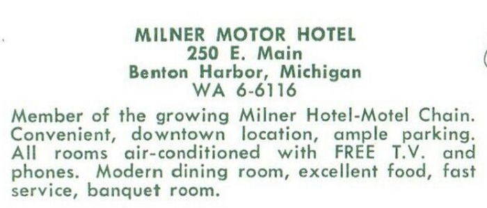 Milner Moter Hotel - Vintage Postcard (newer photo)
